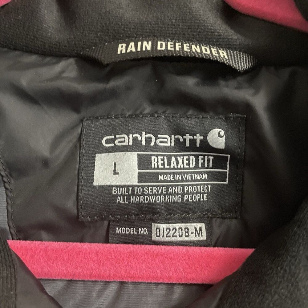 Carhartt Rain Defender Puffer Jacket Relaxed Fit Lightweight Insulated Size L - Picture 5 of 9